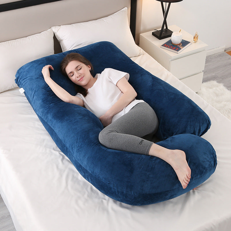 Pregnancy Pillow with Cooling Dark Grey Cover Support for Sleeping and Maternity