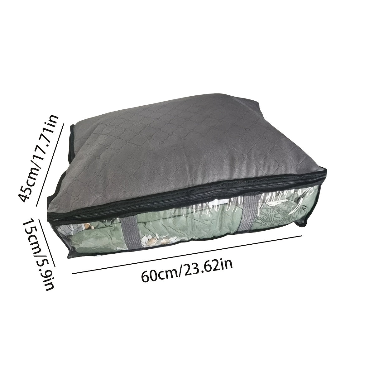 Underbed Storage Bag Set with Moisture-Proof Plastic Windows for Clothes and Blankets