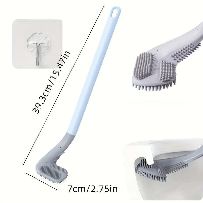 Qulay yumshoq silikondan yasalgan hojatxona cho'tkasi, uzaytirilgan tutqichi va 360° aylanishi bilan - devorga oson o'rnatiladi, batareyalar kerak emas, kir yuvish saqlash va tashkil qilish uchun ajoyib.