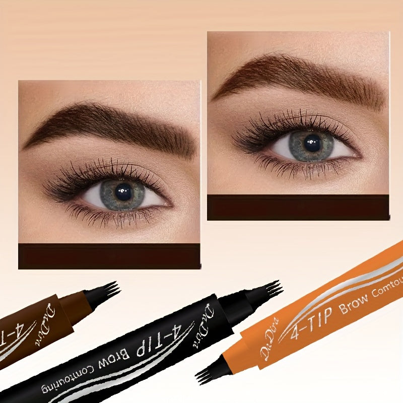 Long-Lasting Eyebrow Pencil with Four Tips and Five Multi-Tonal Shades