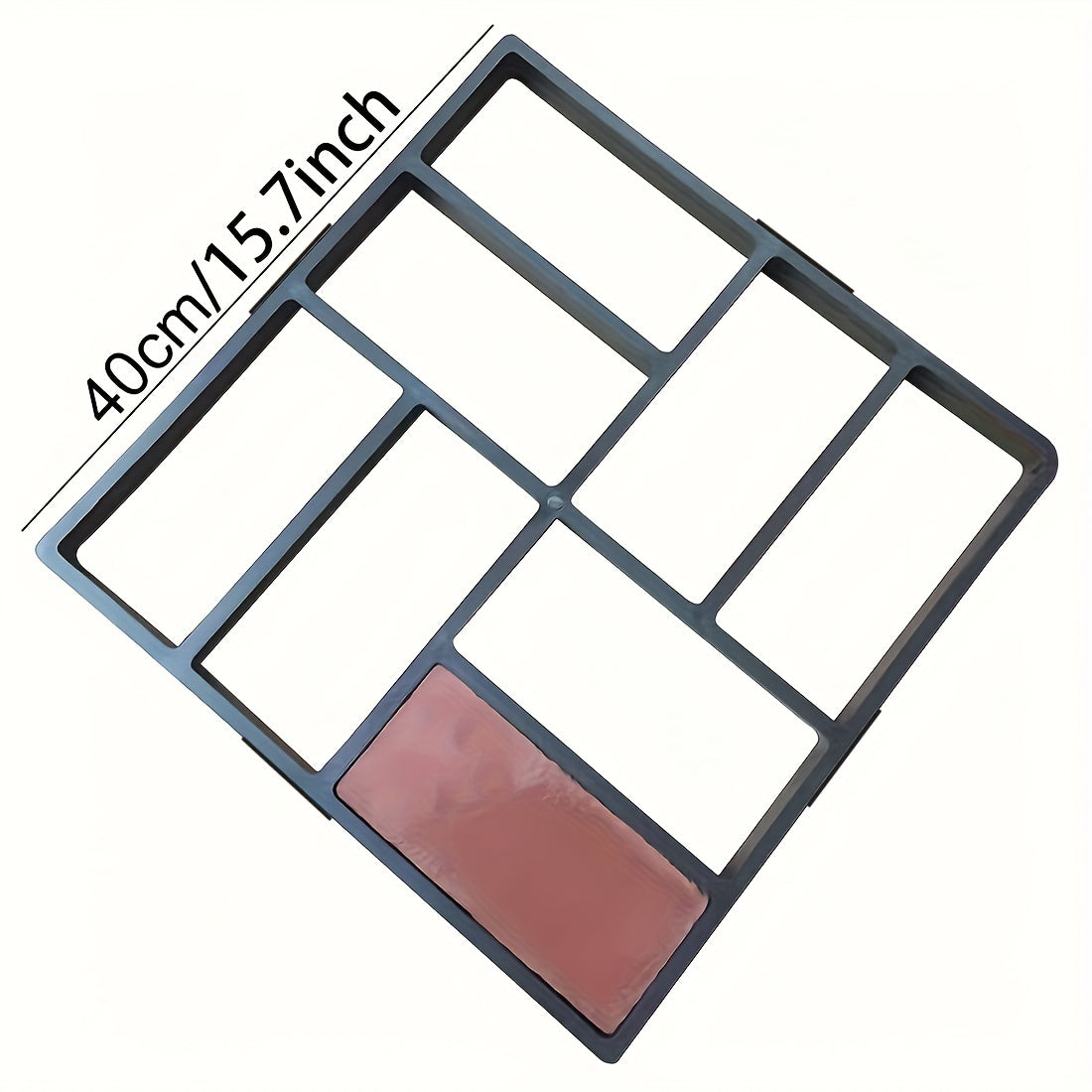 DIY Garden Path Maker Kit Concrete Mold for Stone Brick Roads Multi-Color 41.91cm x 41.91cm