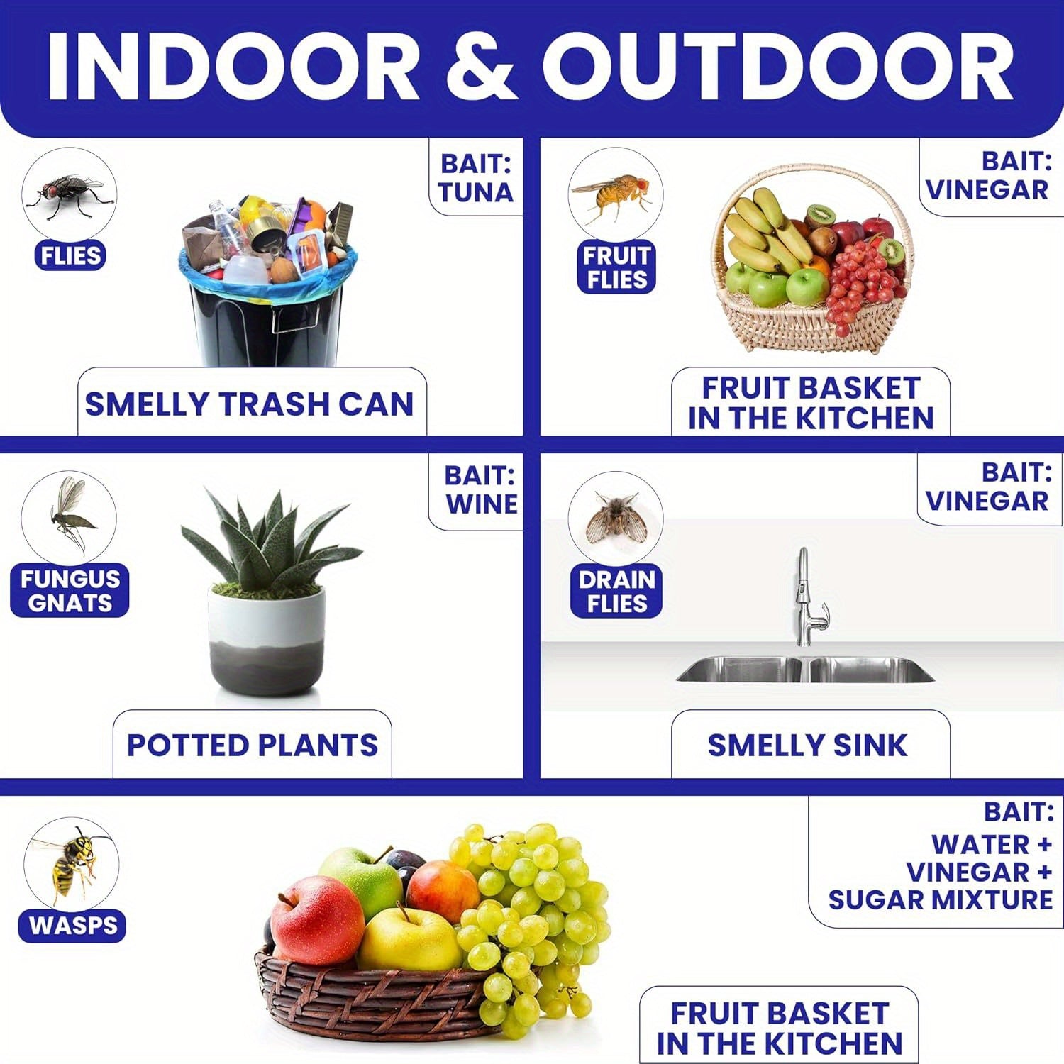 Oq rangli yopishqoq chivinlar uchun yopiq va ochiq joylarda zararkunandalarni nazorat qilish uchun toksik emas PVC