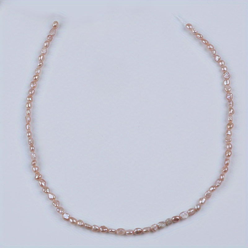 Красивые натуральные пресноводные жемчужные бусины 4-5 мм, с двусторонней блестящей отделкой и прямым отверстием для создания индивидуальных украшений - идеально подходят для изготовления браслетов и ожерелий.