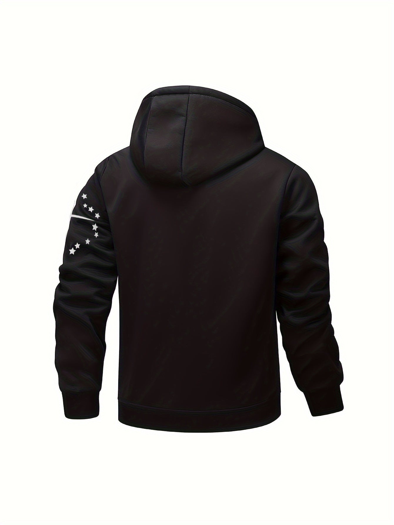 Men's Fleece Jacket Hooded Zipper Casual Fall Winter Polyester