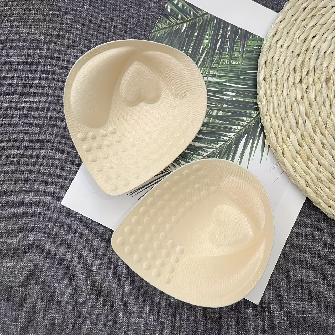 Women Polyester Solid Color Bra Insert Pad Hand Washable Chest Enhancement Anti-Sagging Universal Fit