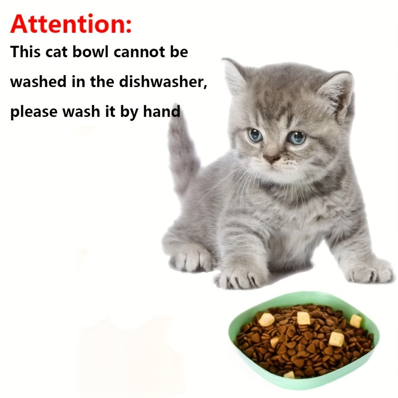 11pcs Non-Slip Plastic Cat Food and Water Bowls Set Colorful for Small Cats and Kittens