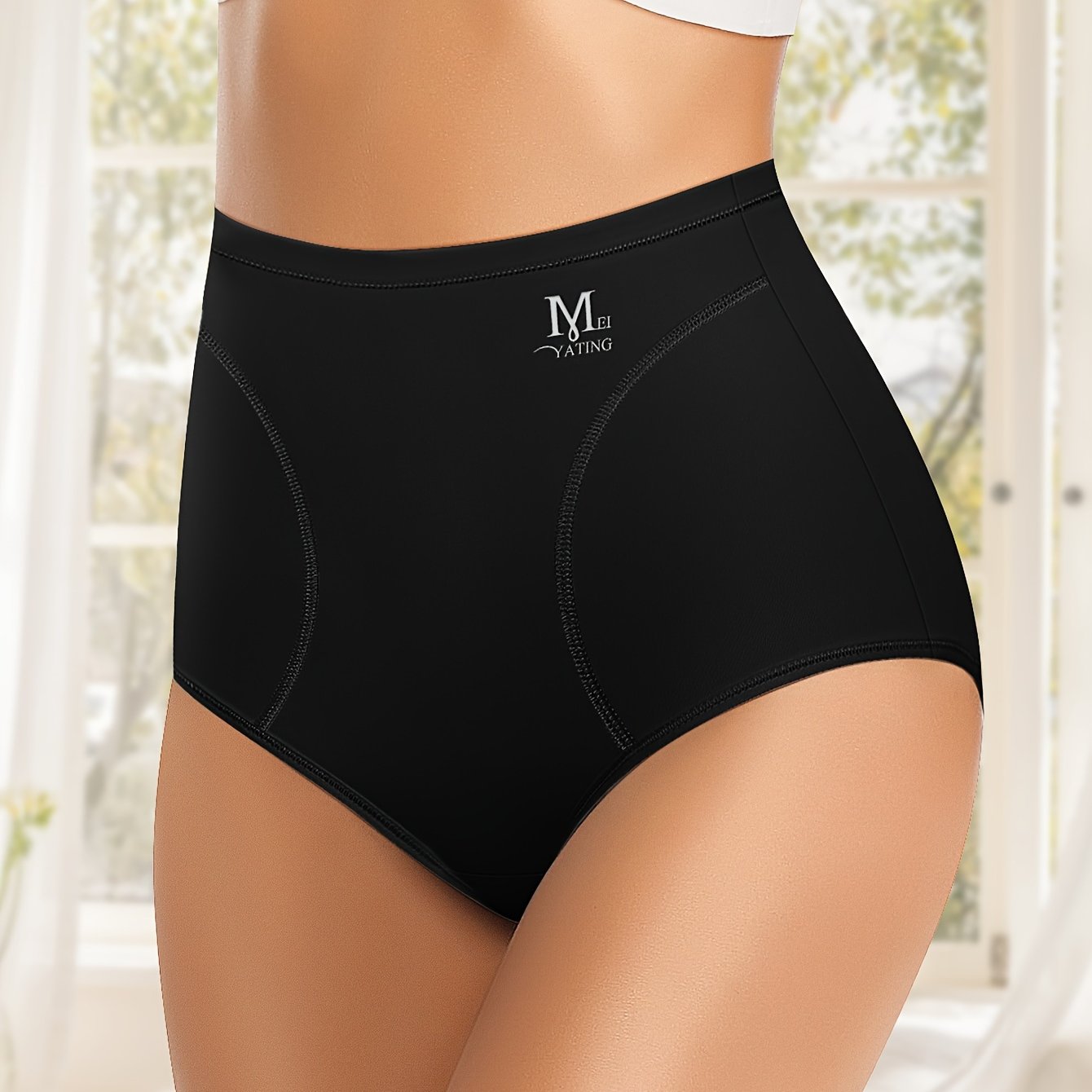 Seamless High Waist Briefs Breathable Stretchy Lingerie for Fall Winter