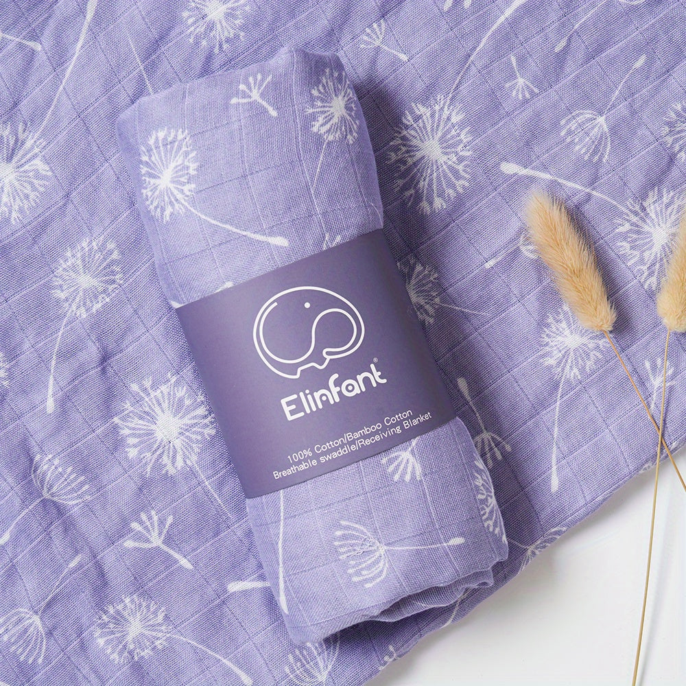 Rainbow Printed Bamboo Muslin Baby Swaddle Blanket Lightweight Breathable Machine Washable