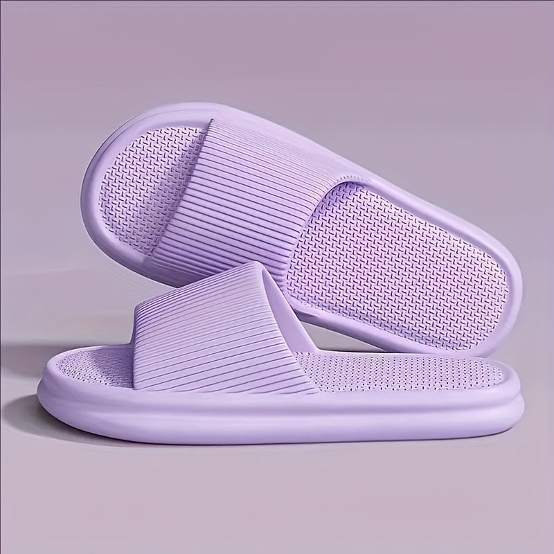 Women’s Black EVA Slip-On Slippers for Indoor Outdoor Comfort