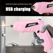 Juego de destornilladores eléctricos inalámbricos de 14 piezas con brocas de taladro de mano plegables y giratorias