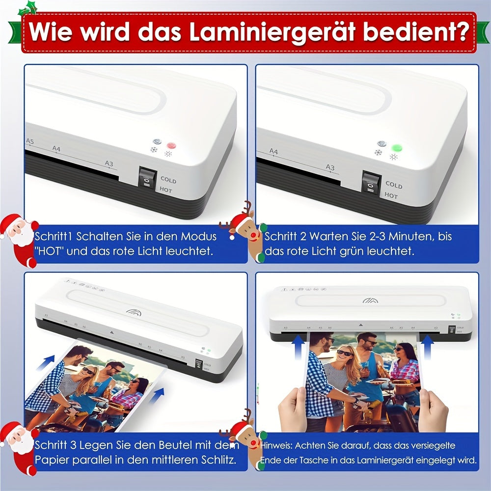 A3 Laminatsiya mashinasi issiq sovuq 30 varaqlar A3 A4 A5 ofis maktab uy foydalanishi uchun