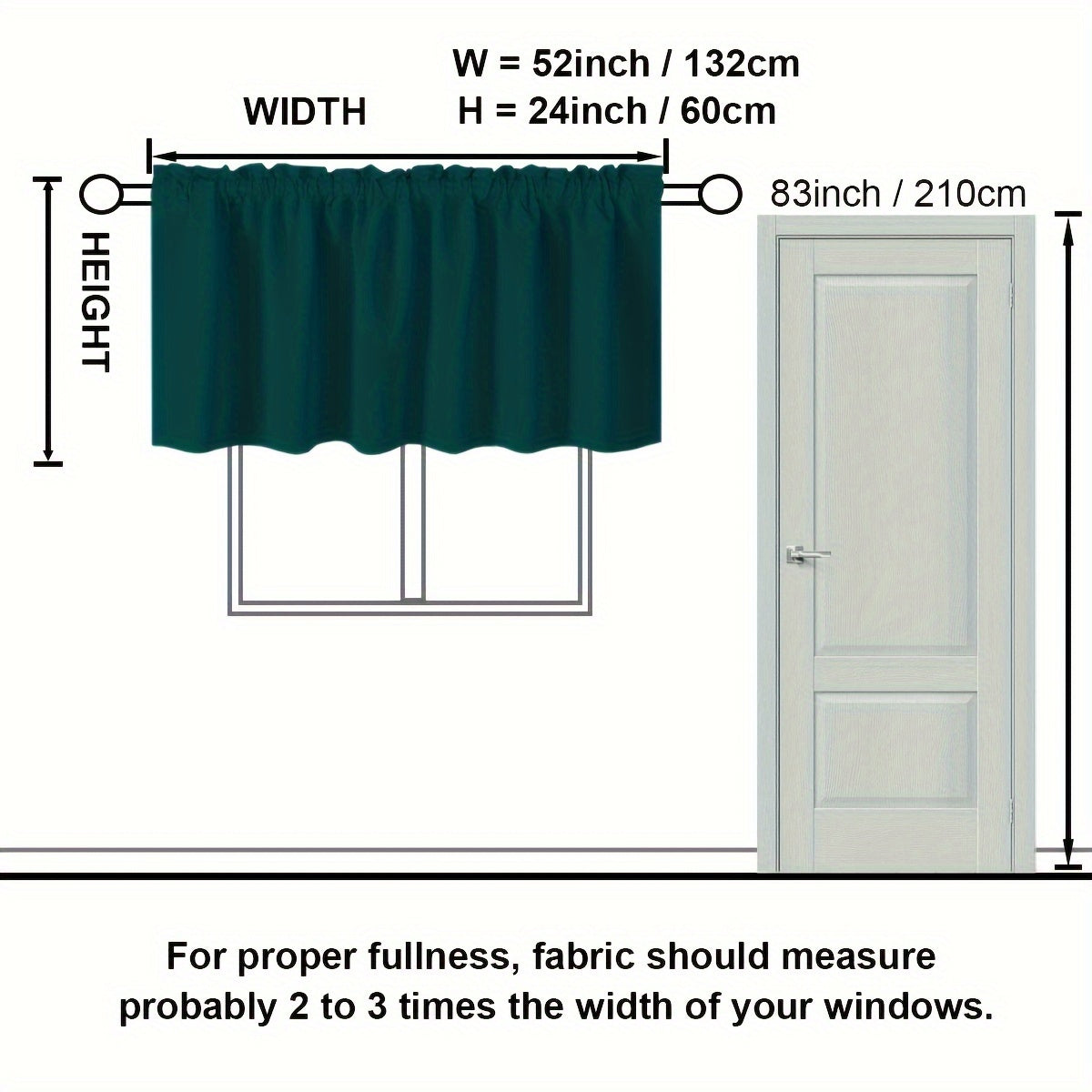 Blackout Heat Insulation Curtain Rod for Kitchen Living Room Bedroom Home Decor