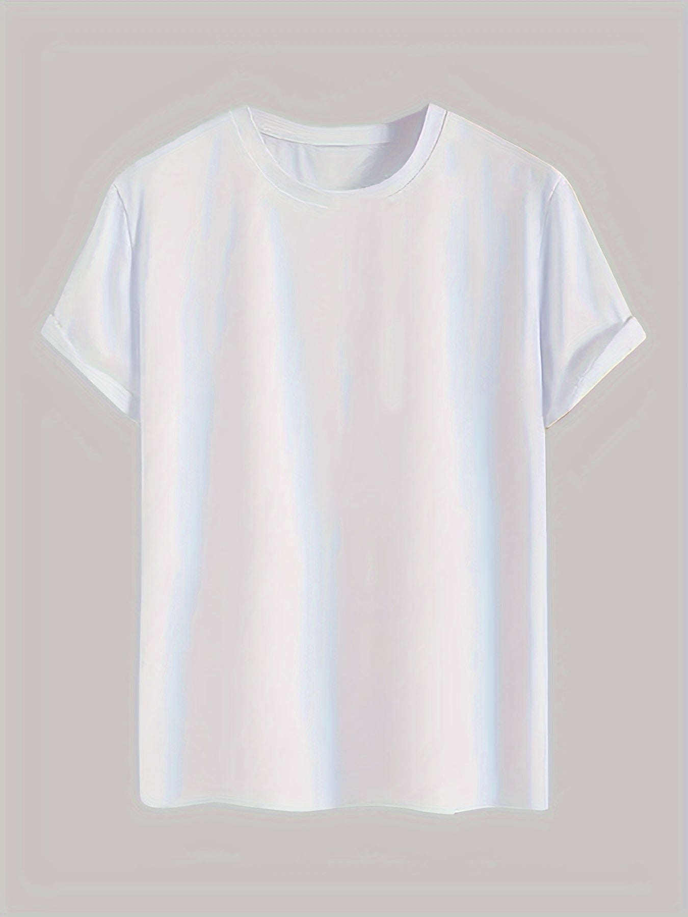 Men's Casual Short Sleeve Crew Neck T-Shirt Polyester Elastane Summer Comfortable Cartoon Design