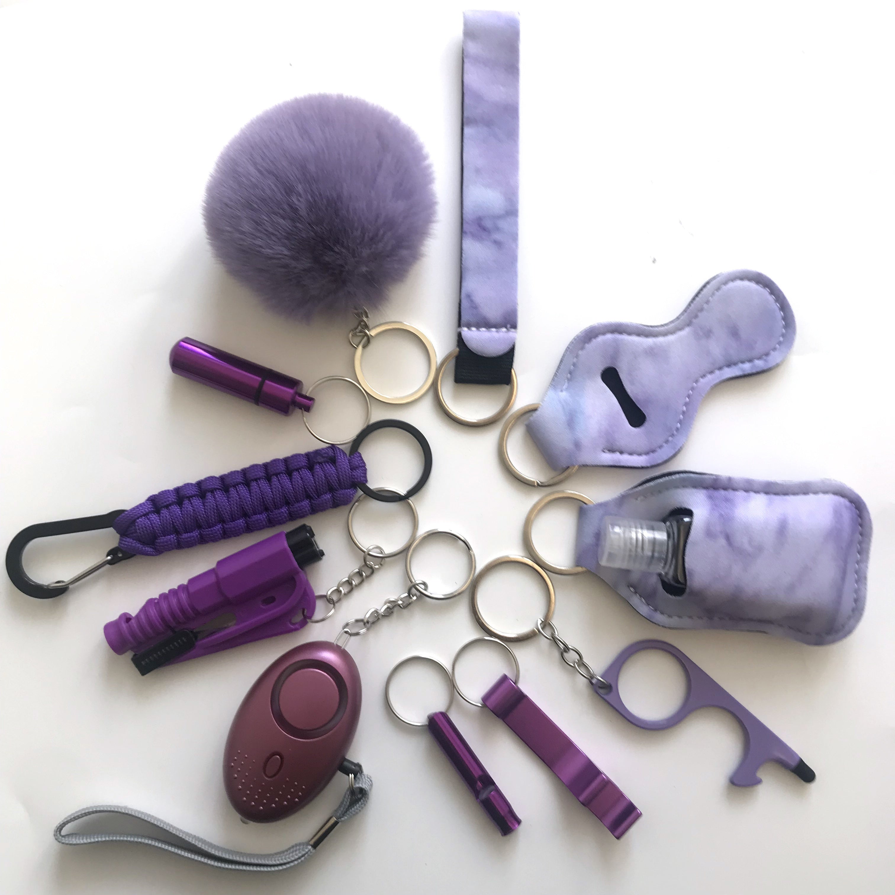 12-частный комплект безопасности: комплект личной безопасности с персональной сигнализацией и защитными аксессуарами - идеальный подарок на День святого Валентина для женщин