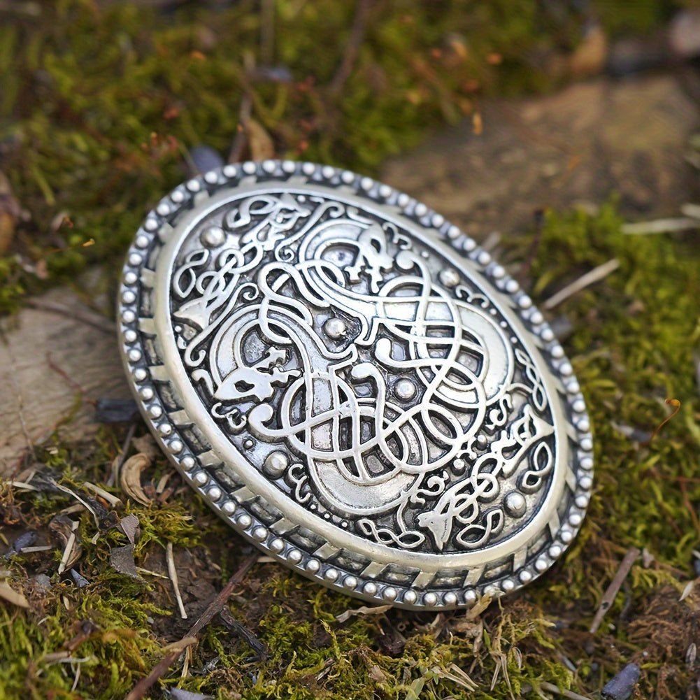 Antique Viking Dragon Brooch Amulet Design for Festival Jewelry Gift