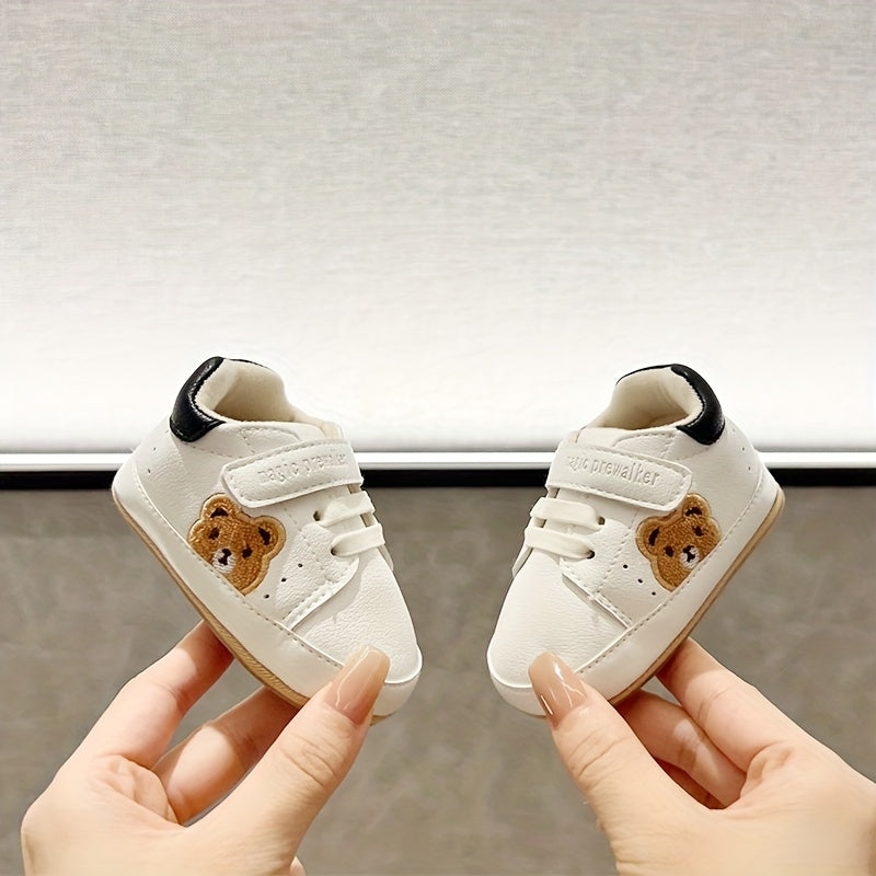 Kids Sneakers for Boys and Girls Non-Slip Comfortable Cartoon Bear Shoes for All Seasons