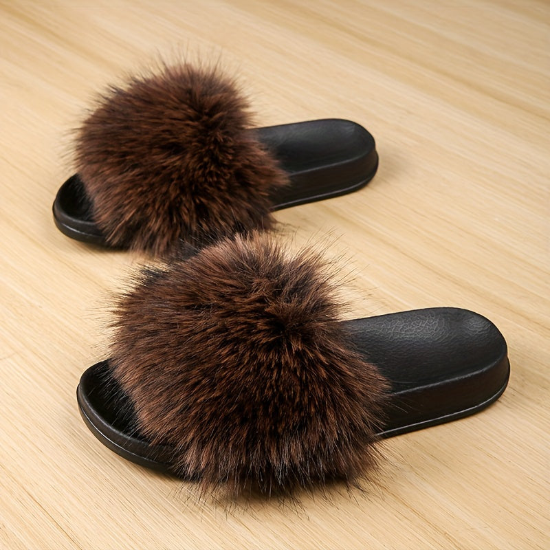 Women's Plush Slippers with EVA Sole, Indoor Outdoor Comfort