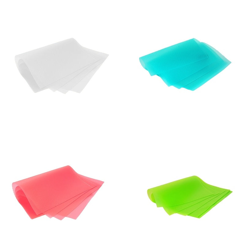 4-Pack Non-Slip Refrigerator Drawer Mats Washable Plastic Anti-Slip Shelves