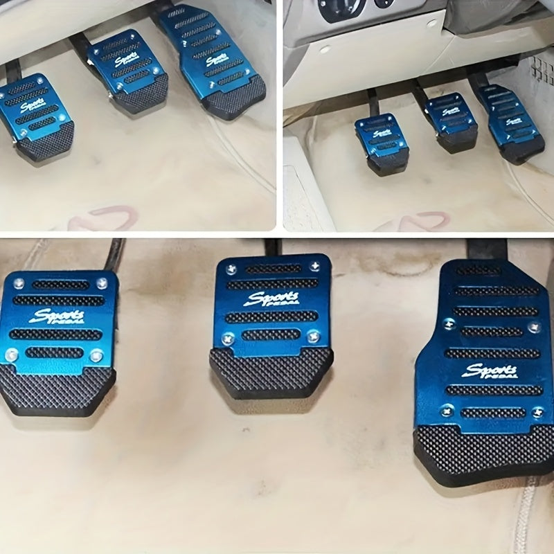 Car Pedal Set Aluminum Alloy Anti Slip Throttle Brake Clutch Accessories