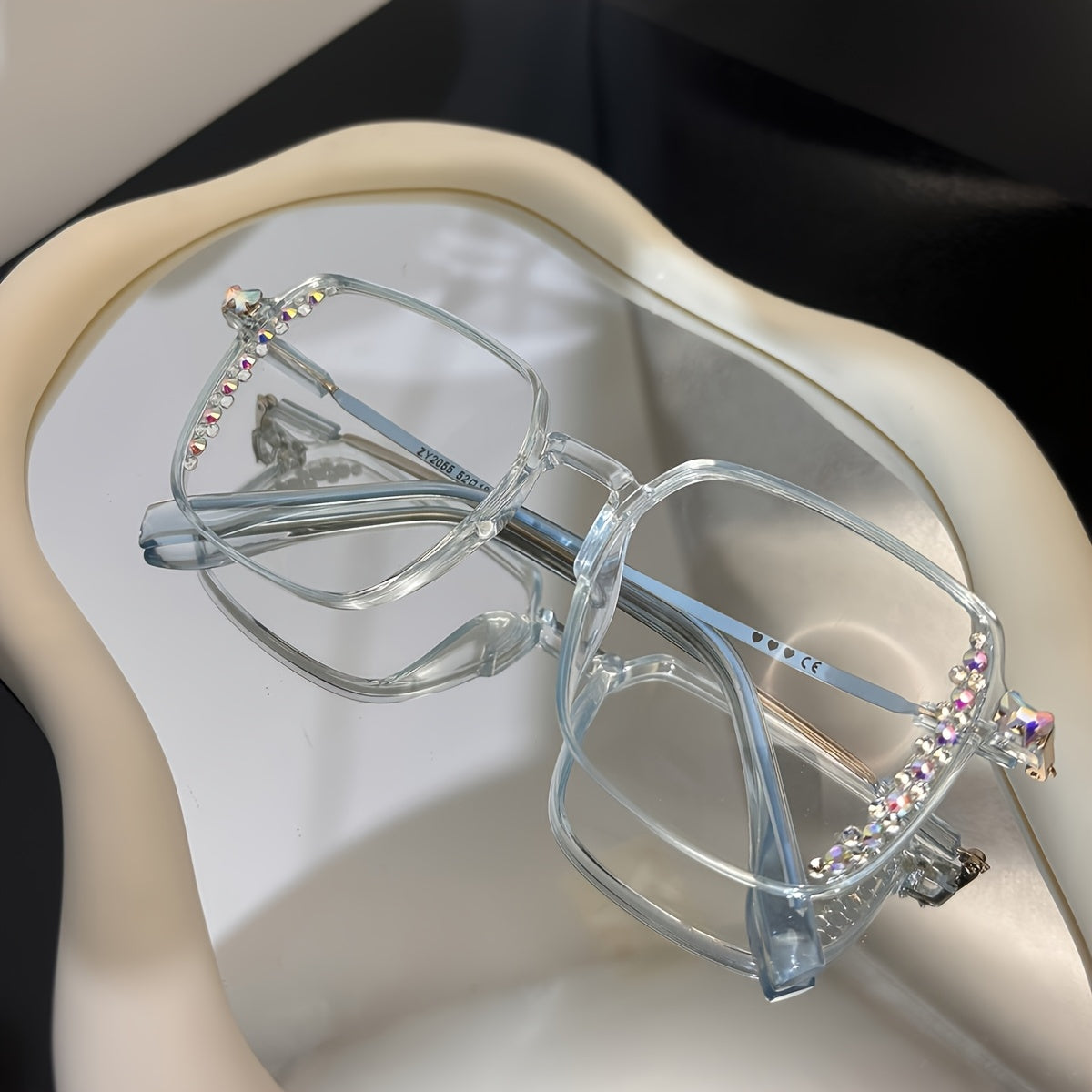 Gafas de ordenador de marco cuadrado unisex con lentes transparentes que bloquean la luz azul