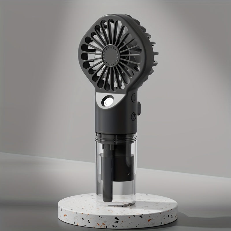 Portable Handheld Misting Fan with Rechargeable Battery and Rapid Cooling