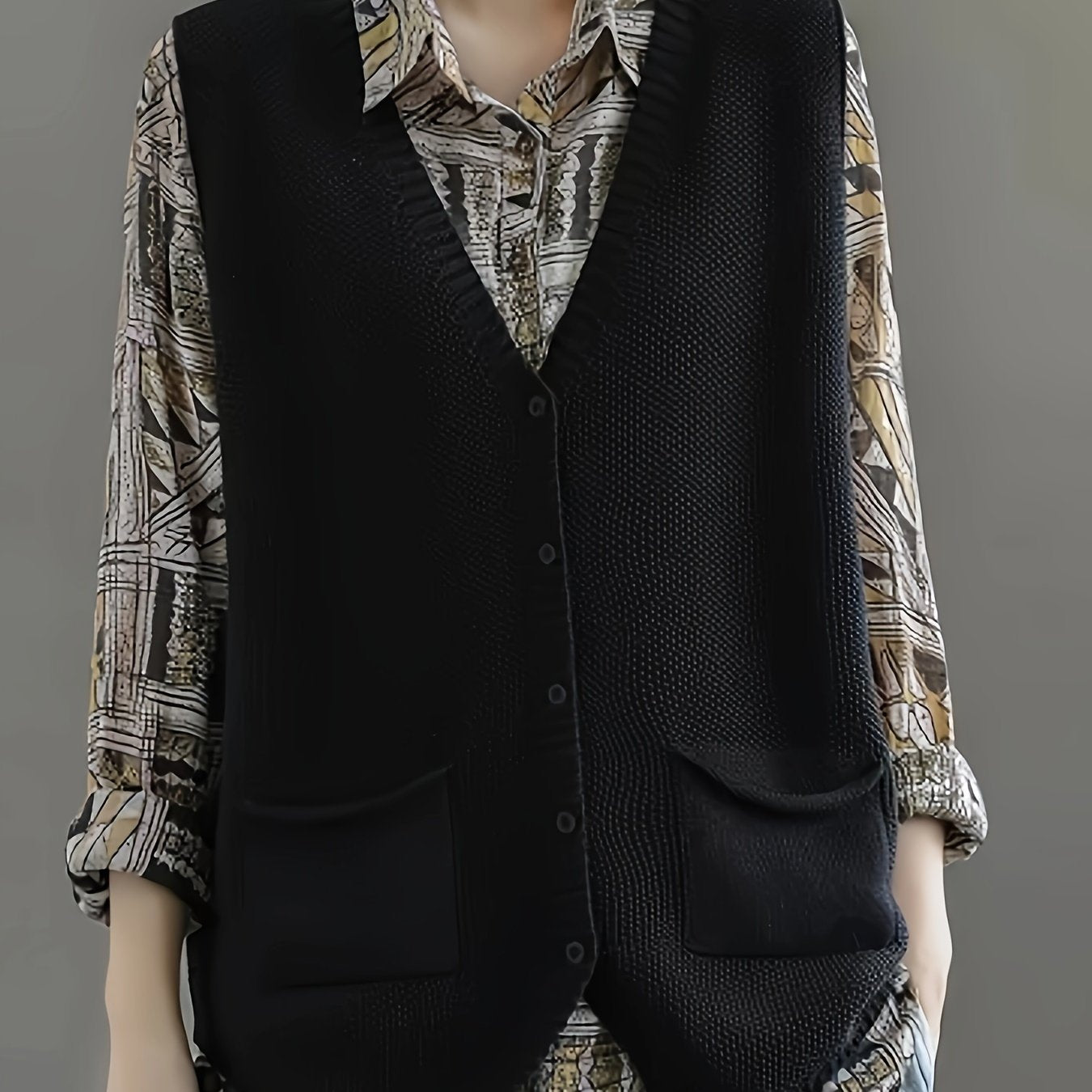 Men's Acrylic Crew Neck Sweater With Zipper Breathable Soft Spring Autumn