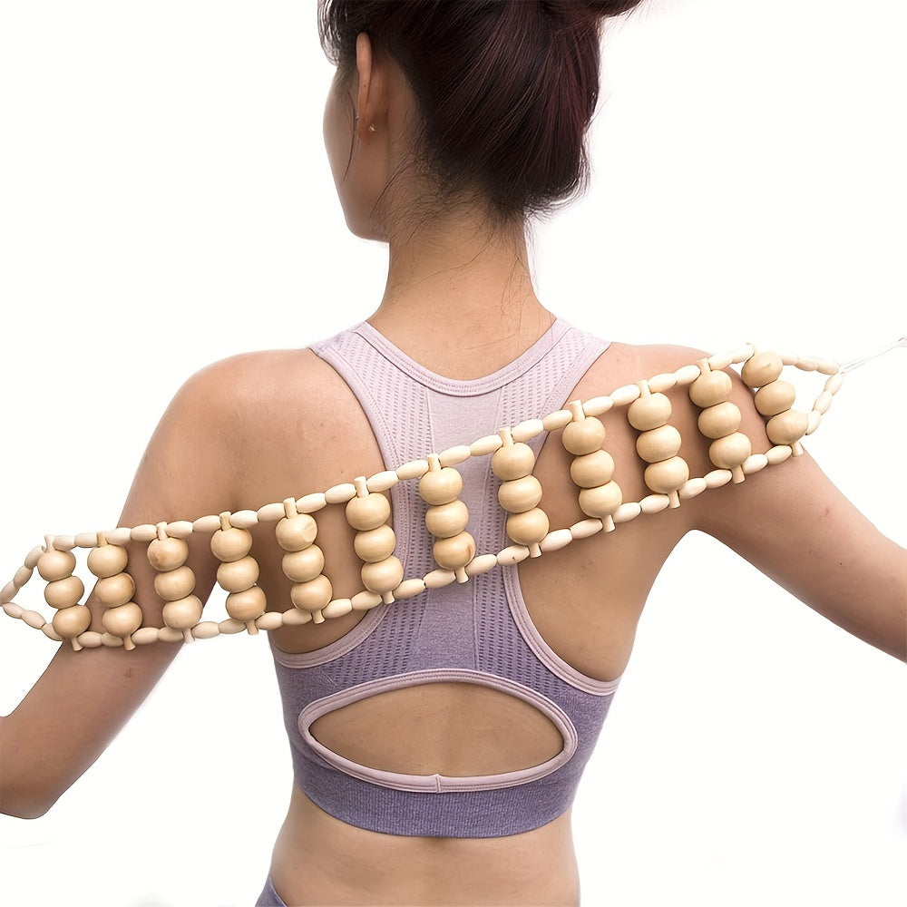 Handmade Wooden Massage Roller for Full Body Pain Relief Back Neck Waist Legs