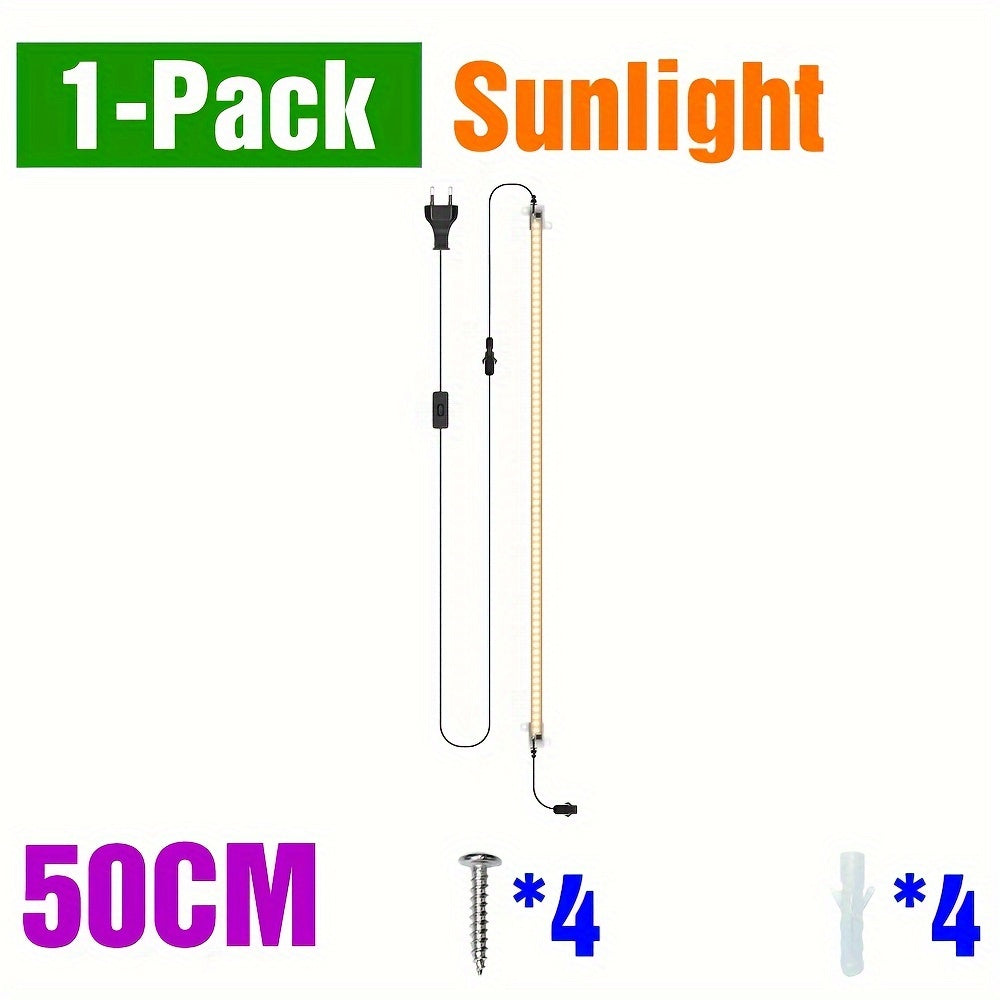 220V Full Spectrum LED Grow Light with 12 Heads 50cm for Indoor Plants Hydroponics Greenhouse