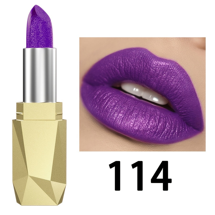 Pintalabios perlescente para mujer, de alta pigmentación, no se desvanece, con gloss hidratante