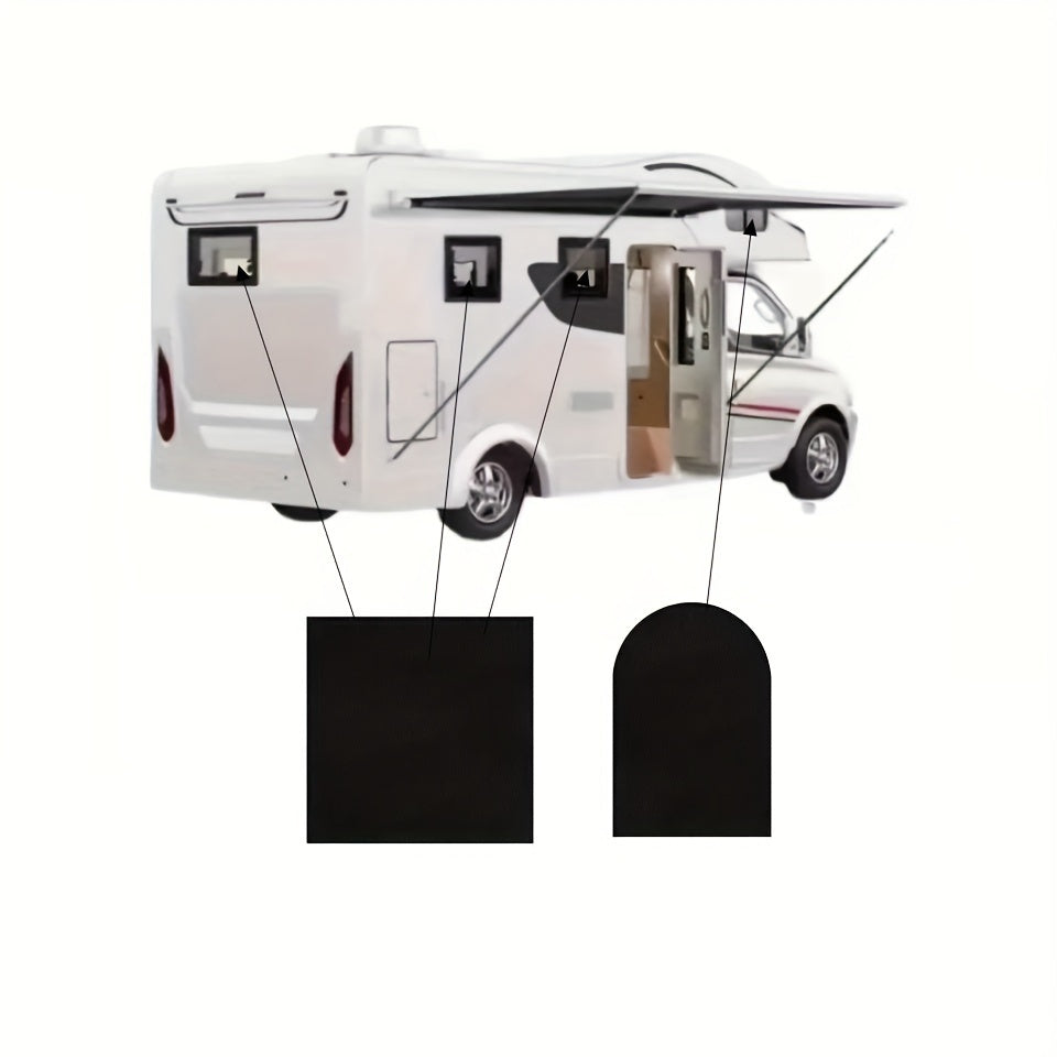 Blackout Window Curtain for RV and Travel Portable No Drill Sleep Cover