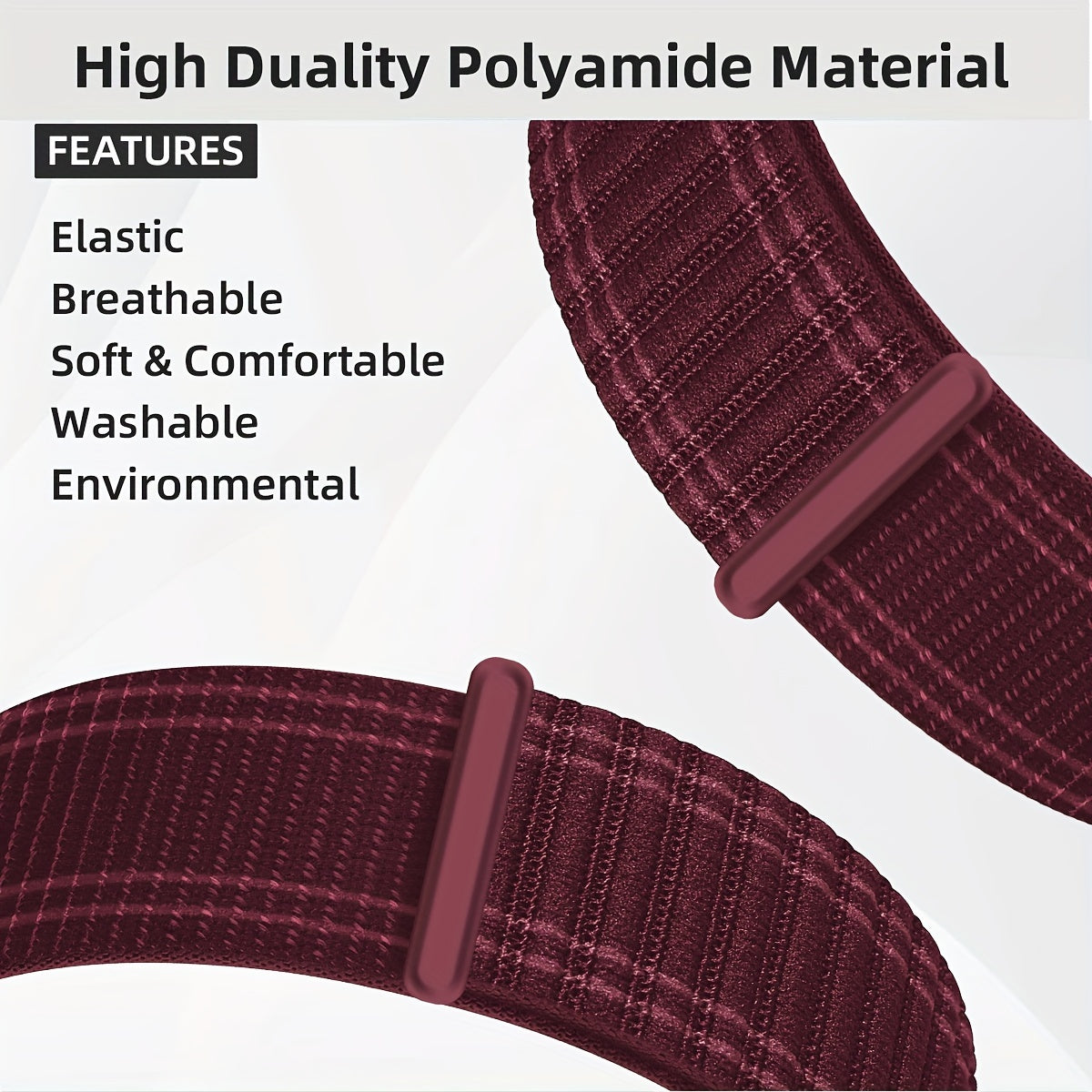 iWatch uchun nylon sport soat tasmasi, turli o'lchamlar bilan mos keladi, erkaklar va ayollar uchun mos, sozlanadigan va nafas oladigan, bir nechta iWatch Series uchun mos.