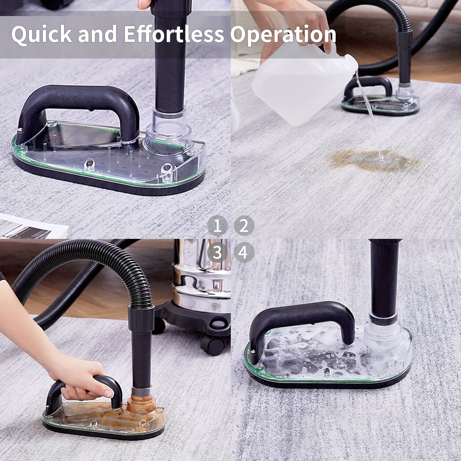 Carpet Stain Remover Tool Attachment for Wet Vacuum Cleaner Deep Pet Rug Cleaning