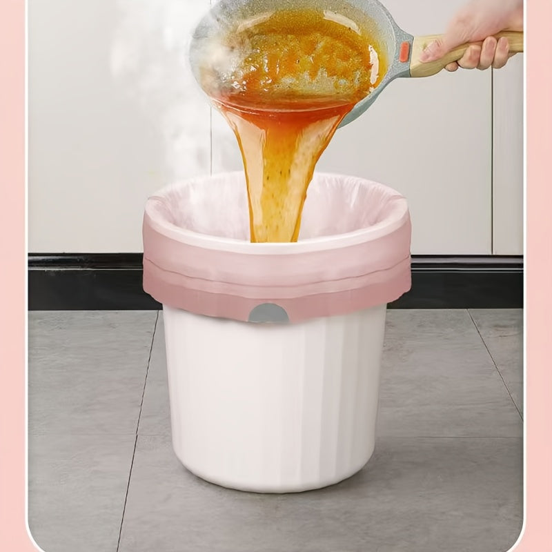 100 ta bir martalik chiqindi sumkasi, tortish qopqog'i bilan, oshxona, hammom va yashash xonasi uchun ko'p maqsadli foydalanish uchun. Tez tozalash uchun ideal va kichik chiqindilar uchun mos. Plastik materialdan tayyorlangan.