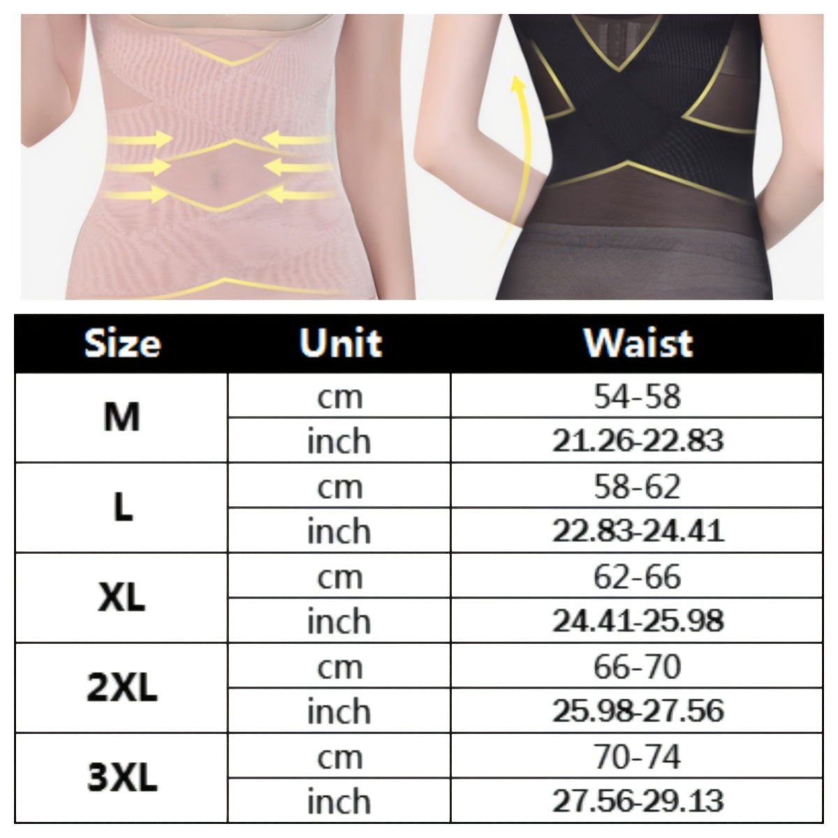 Women’s High Elasticity Striped Waist Trainer Bodysuit for Postpartum Recovery and Shapewear
