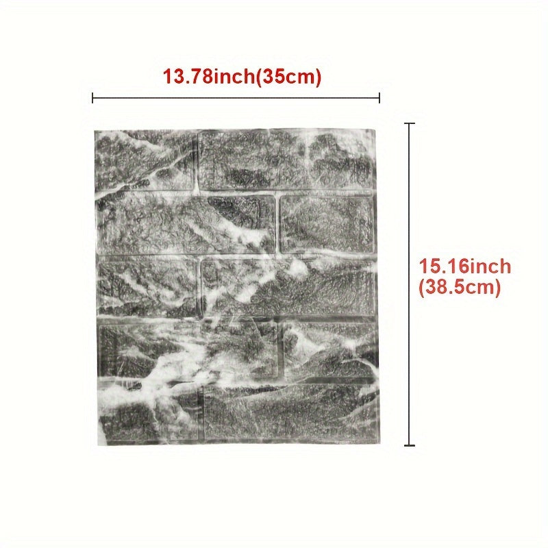 3D Wall Tile Stickers Waterproof Self-Adhesive Decorative Collision Prevention Ceiling Protection