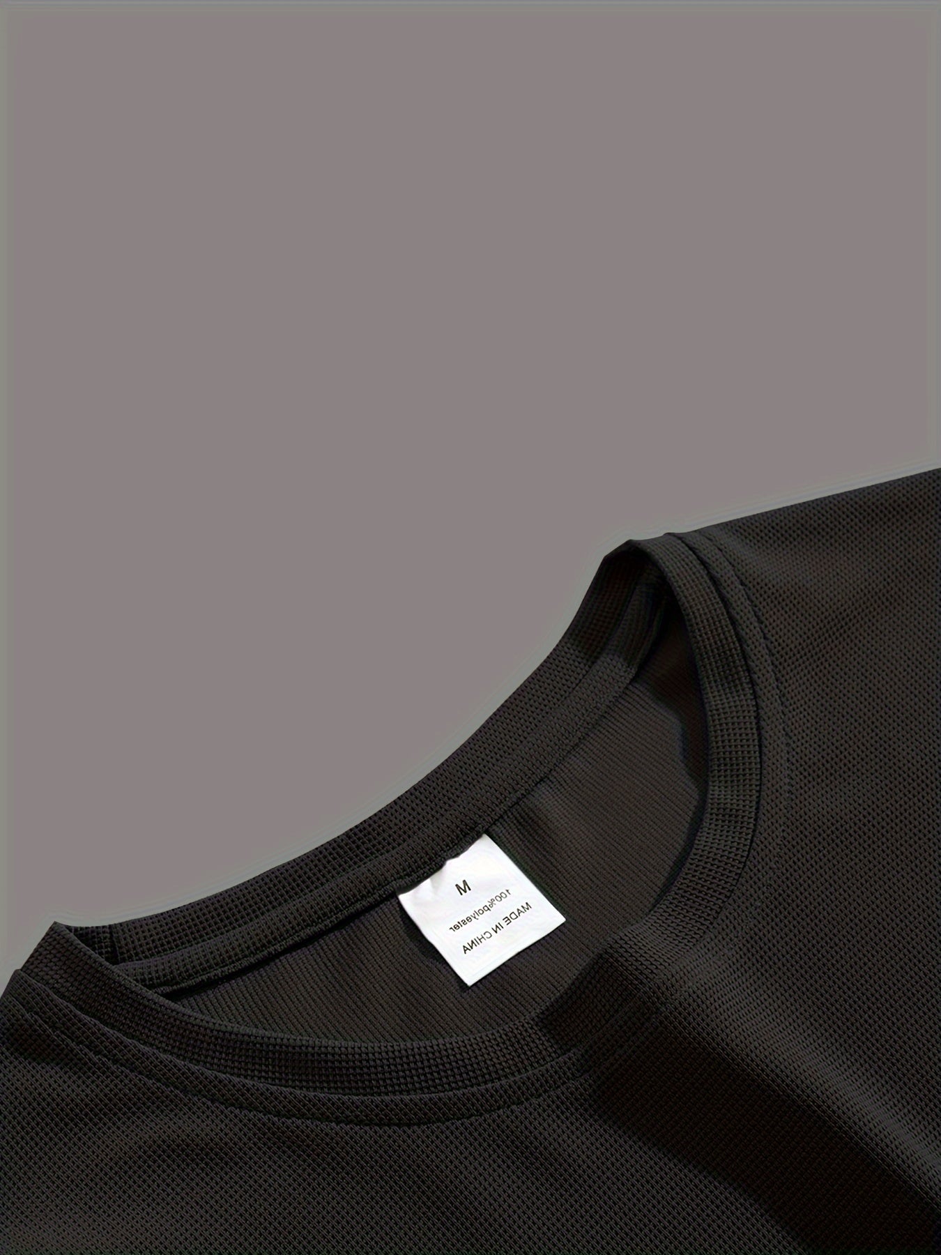 Men's Polyester Casual Sports Outfit with Short-Sleeve T-Shirt Shorts and Long Pants for Running and All-Season