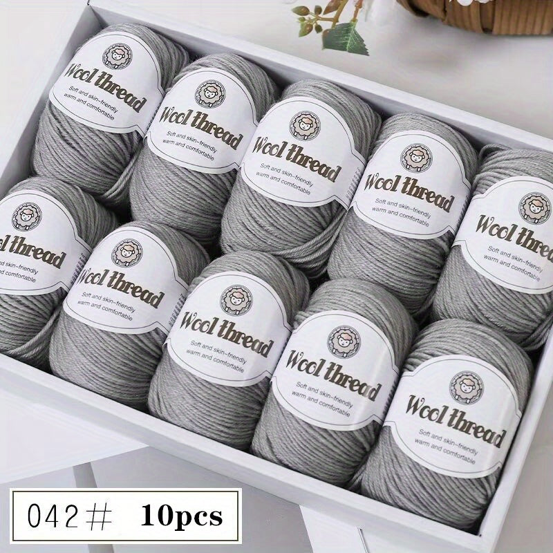 10pcs Australian Wool Yarn 500g Soft Warm Knitting for Sweaters Coats Scarves