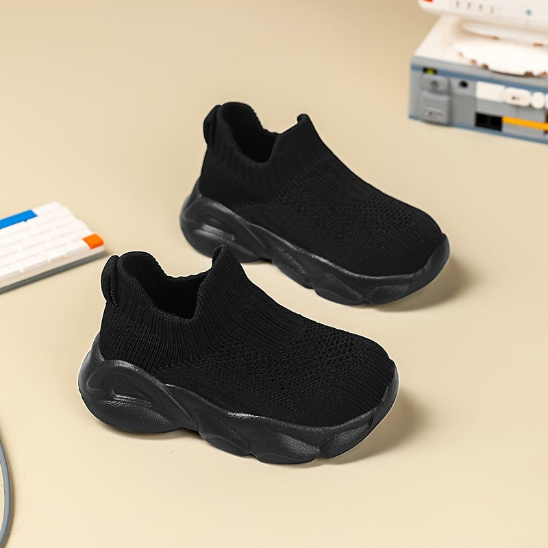Infants Toddlers Slip-On Sneakers with Anti-Slip EVA Sole Fabric Upper All-Season