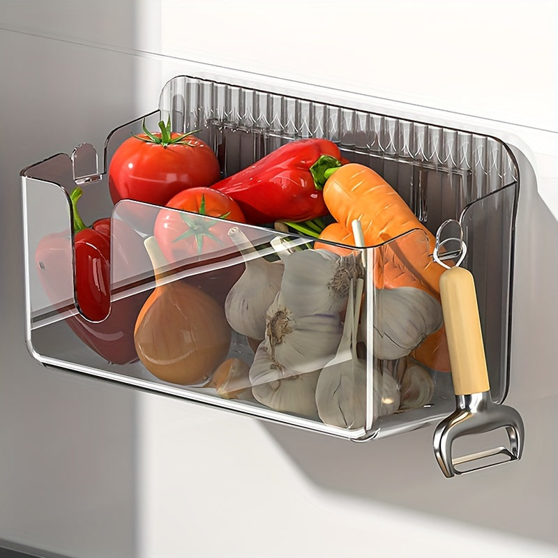 Shaffof oshxona saqlash qutisi piyoz, zanjabil, sarimsoq va devorga osib qo‘yiladigan hammom tashkilotchisi uchun