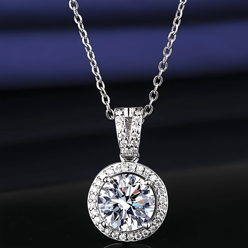 Moissanite Pendant Necklace 3 Carat Elegant Jewelry for Women