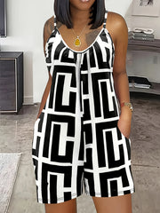 Women'S Knit Shorts With Pockets, Crew Neck, Polyester, Spring Summer