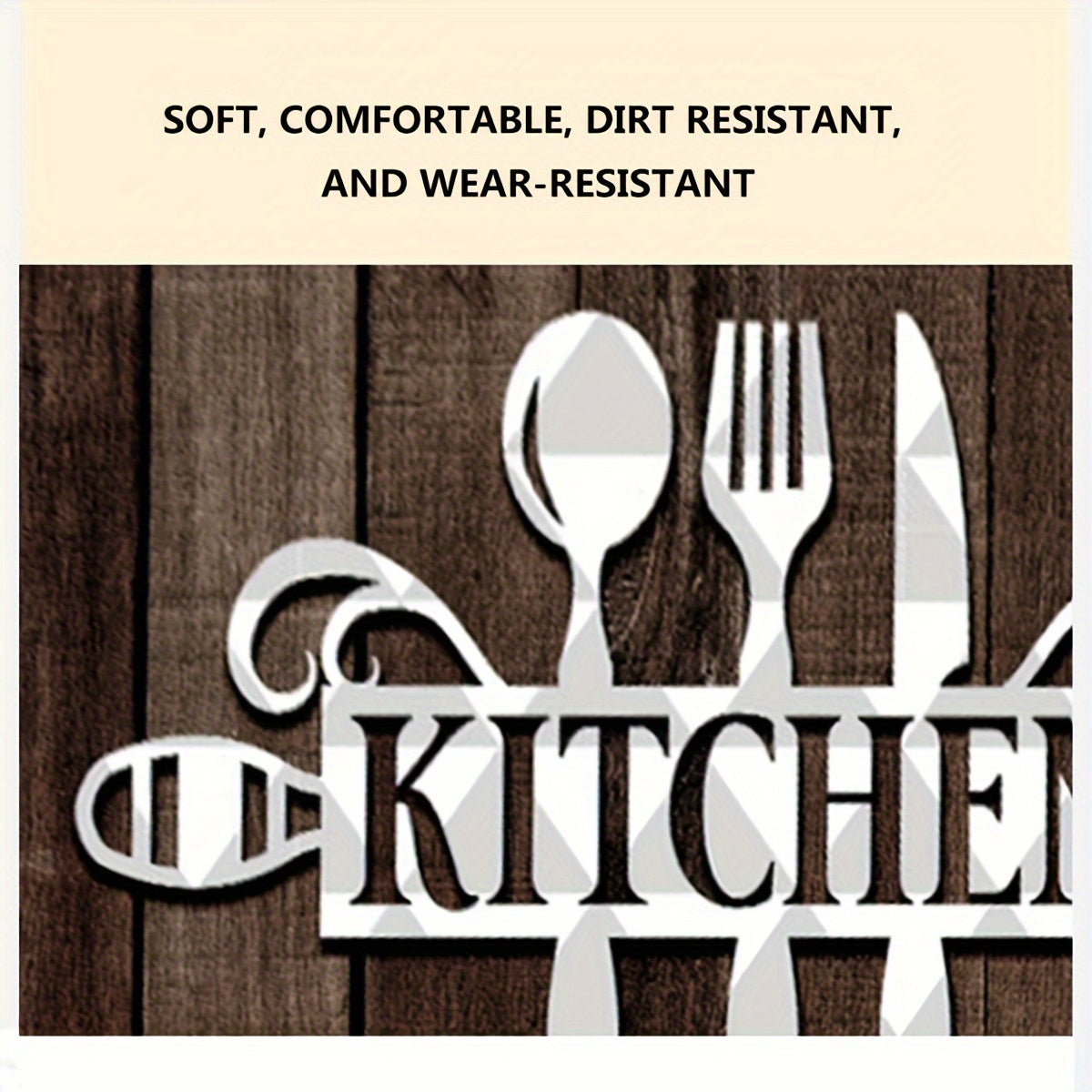 Set of 2 Non-Slip Kitchen Mats Low Pile Easy-Clean Runner Rugs for Home Floors