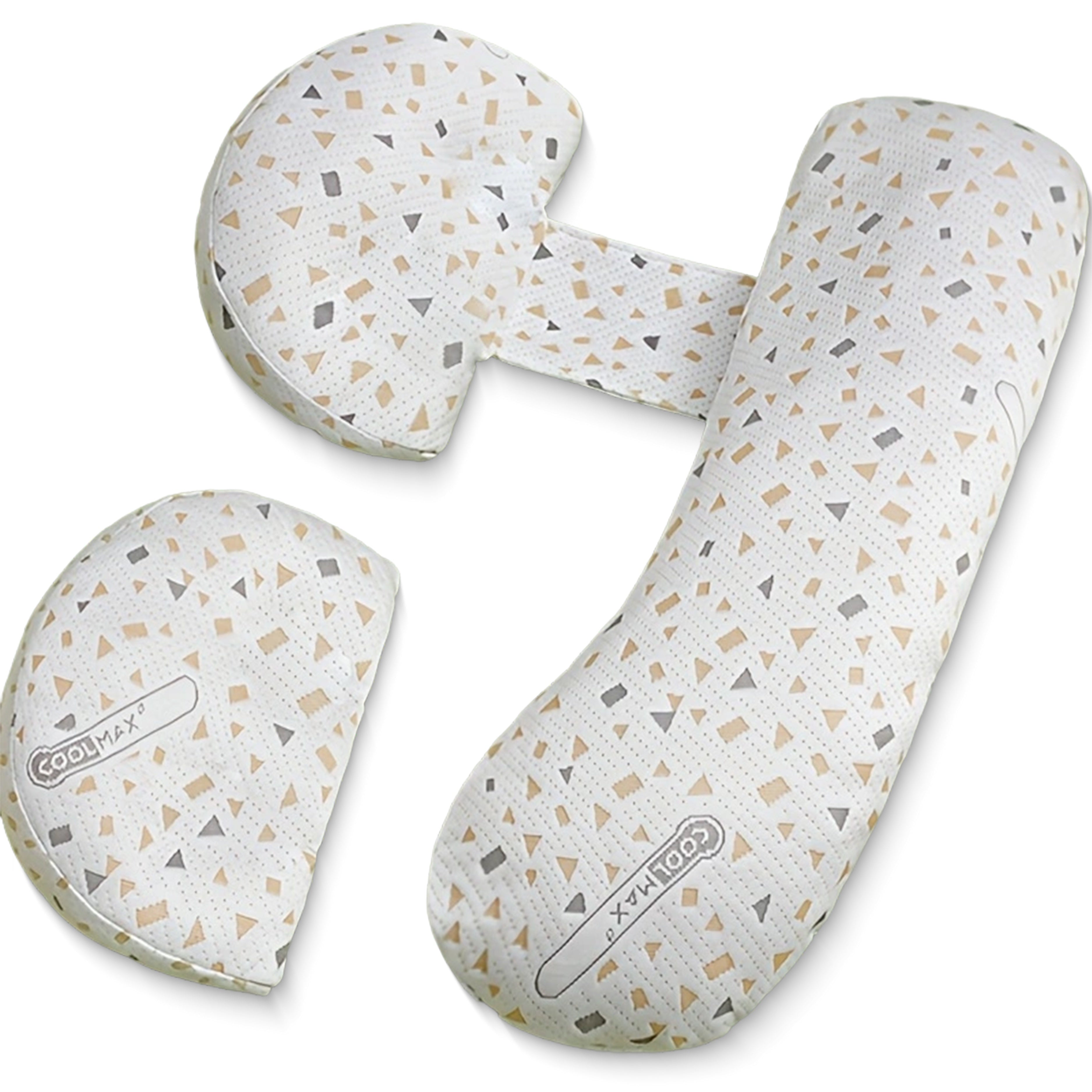 Extra Firm U-Shaped Maternity Pillow with Removable Cover and Lumbar Support