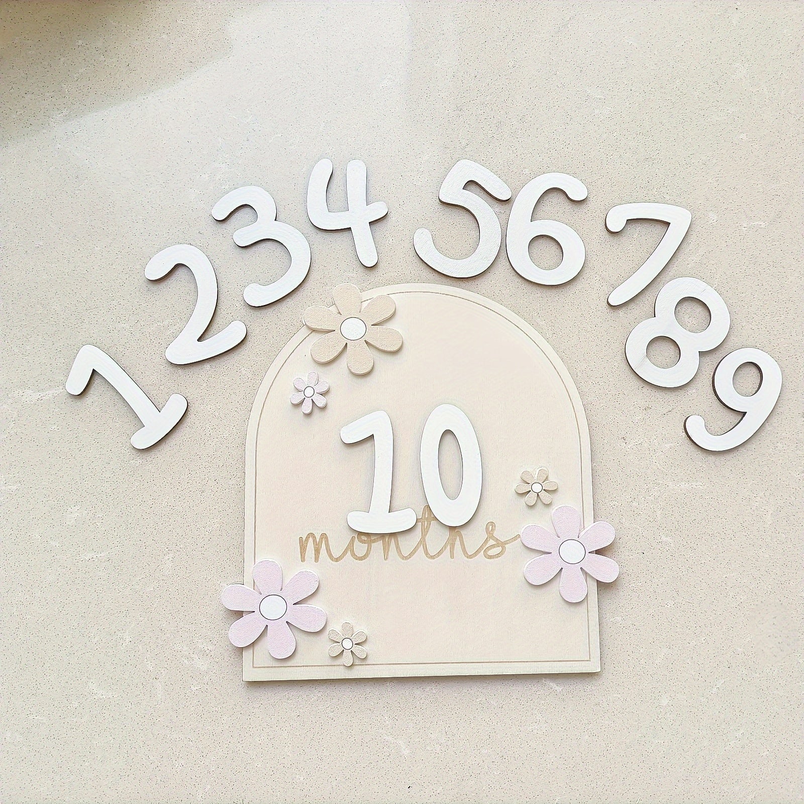 Wooden Milestone Birth Sign Set for Baby Photography and Growth Tracking