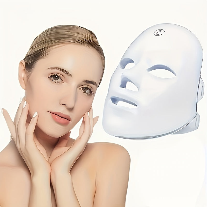 USB orqali zaryadlanadigan elektr yuz niqobi, sensorli ekran, 7 rang, ko'chma uy go'zallik qurilmasi.