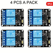 4-Piece 5V 2-Channel Relay Module for Arduino Raspberry Pi Low Level Trigger