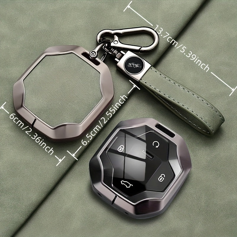 Avtomobil kaliti fob qopqog'i va kalit zanjiri, zink alloy, bardoshli himoya qutisi