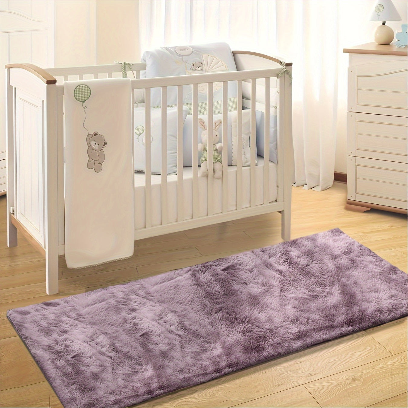 Soft Faux Fur Area Rug Non-Slip Base Fluffy Comfort Living Room Bedroom