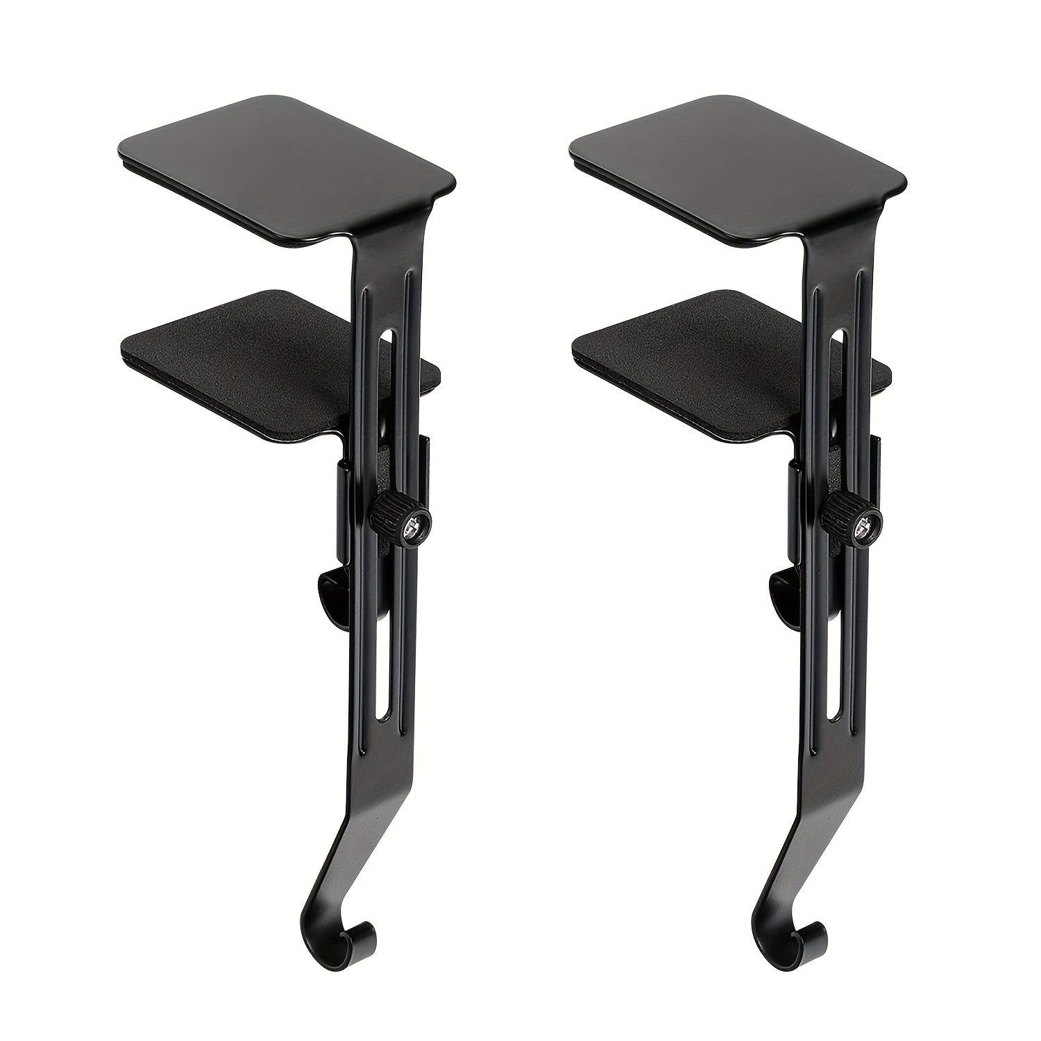 Набор из двух регулируемых металлических держателей для чулок с нескользящими накладками для фиксации чулок на каминной полке. Идеально подходит для подвешивания гирлянд и украшений для праздничных вечеринок дома.