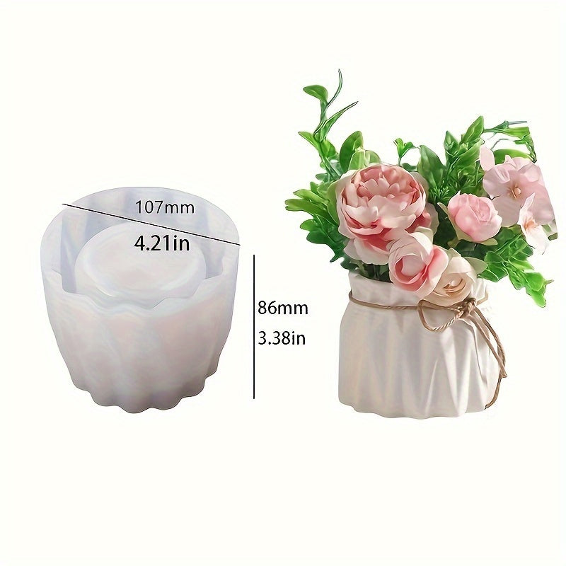 Silicone Resin Mold for DIY Decor Vases Pots Candle Jars Pen Organizers